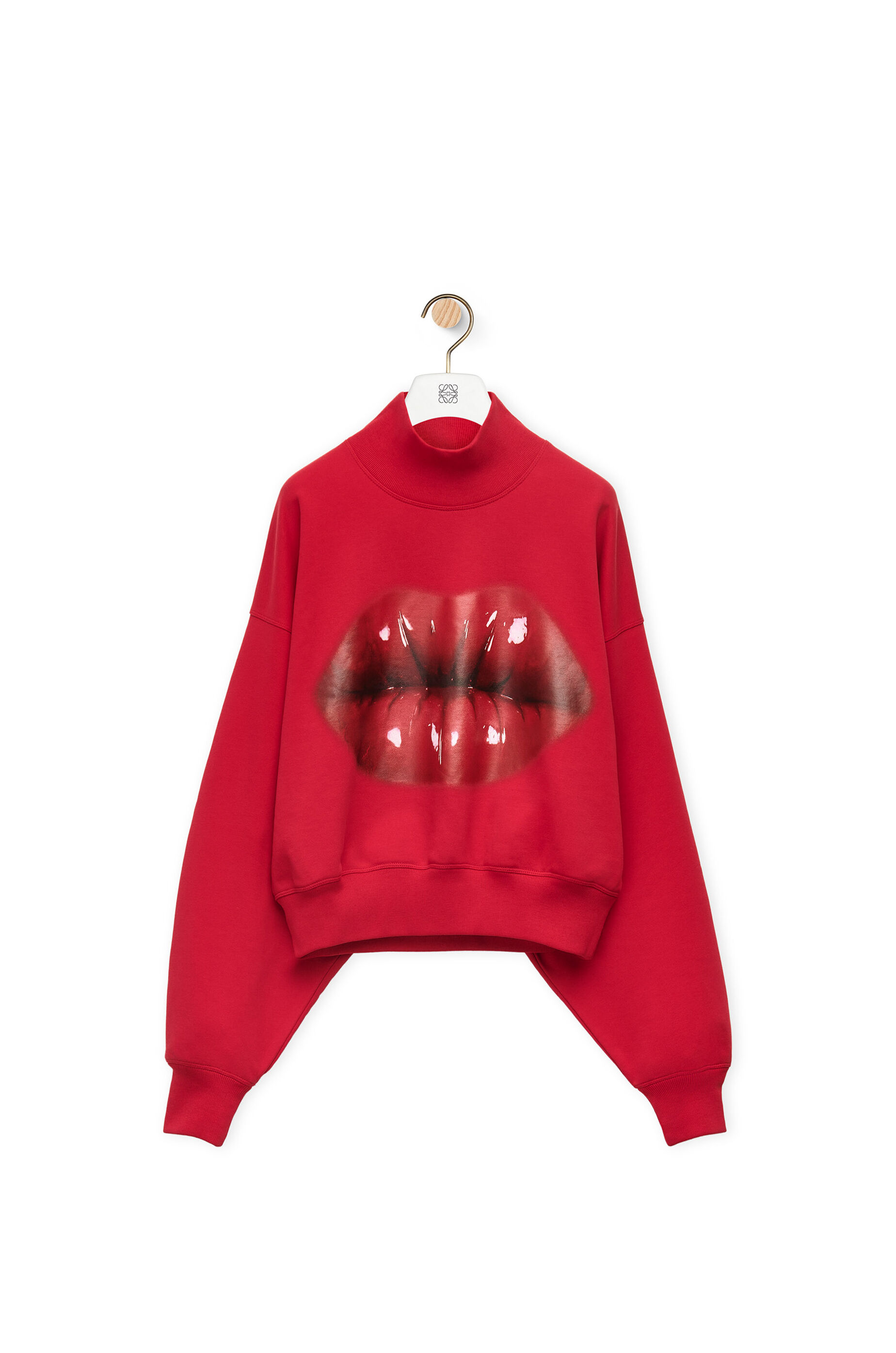 Loewe lips sweatshirt in cotton Sanguine Red LOEWE