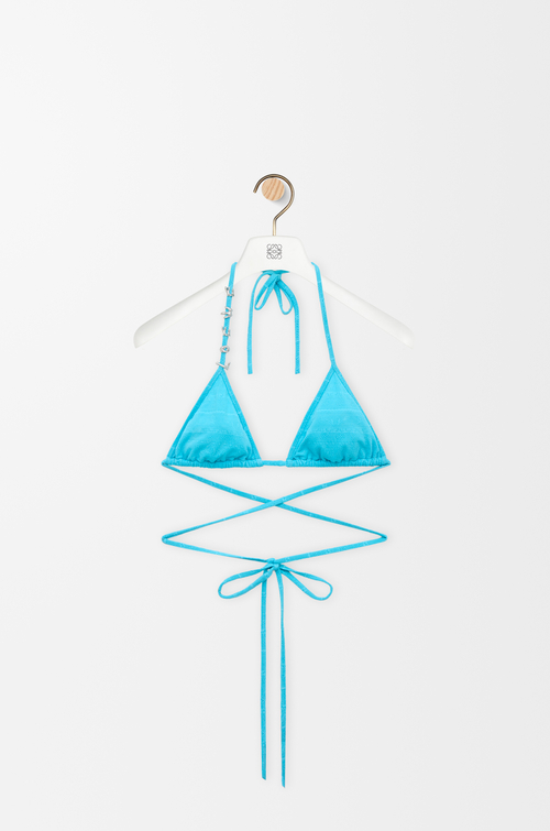 LOEWE Bikini top in technical jersey Turquoise