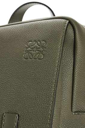 LOEWE Military backpack in soft grained calfskin Khaki Green