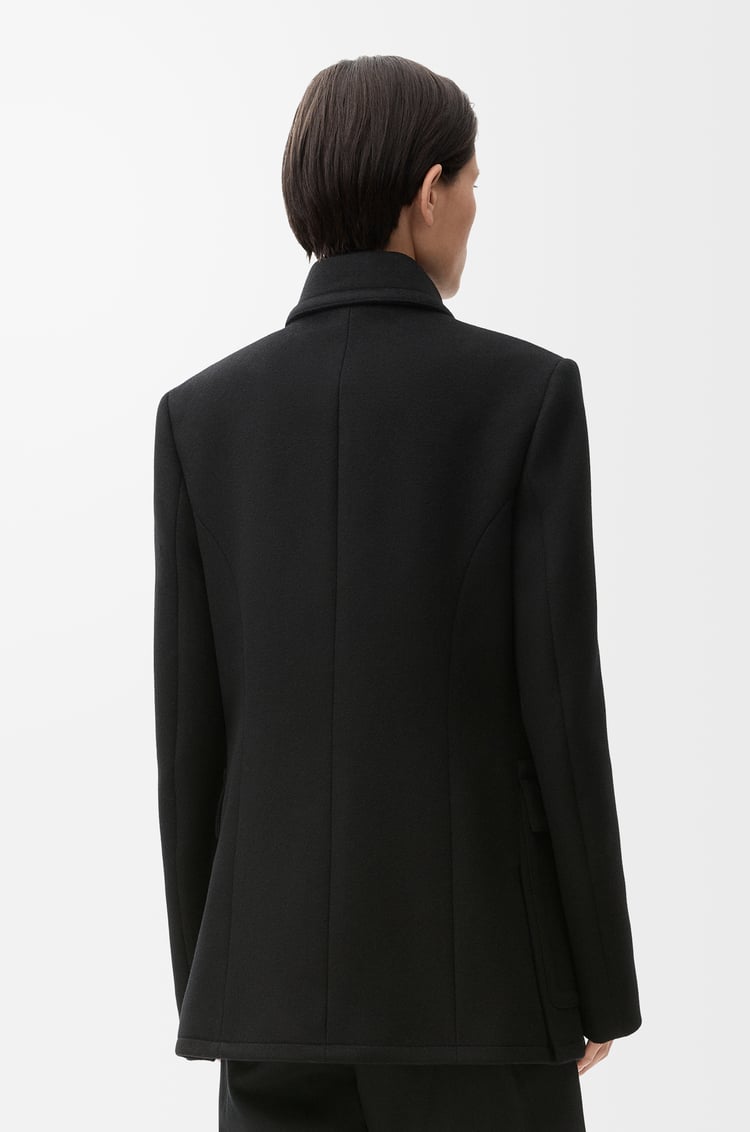 LOEWE Peacoat in wool and cashmere Black