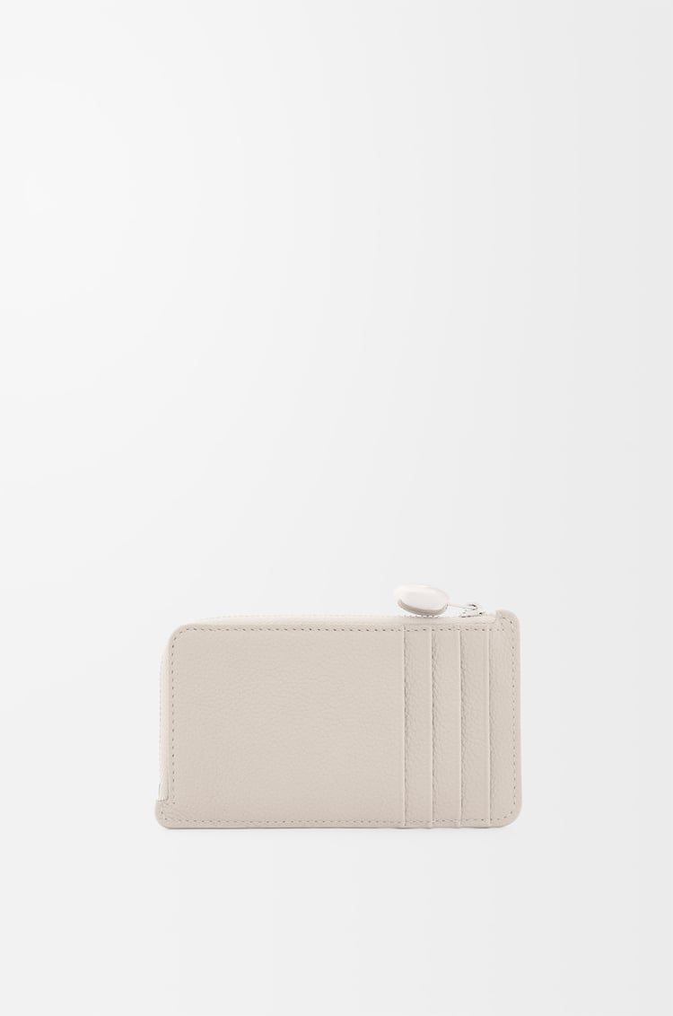 LOEWE Pebble coin cardholder in pebble grained calfskin Light Ghost