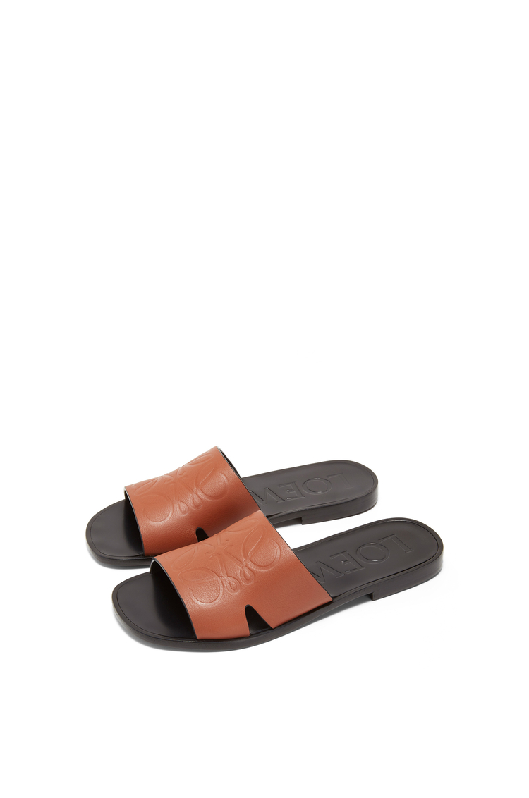 LOEWE Anagram mule in calfskin Rust Red