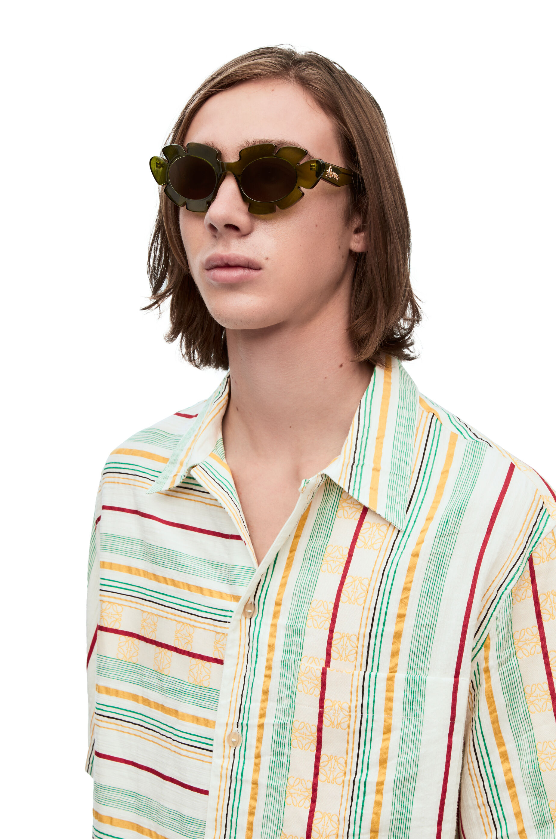 Flower sunglasses in injected nylon Cactus Green LOEWE