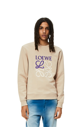 LOEWE Anagram sweatshirt in cotton Stone Grey plp_rd