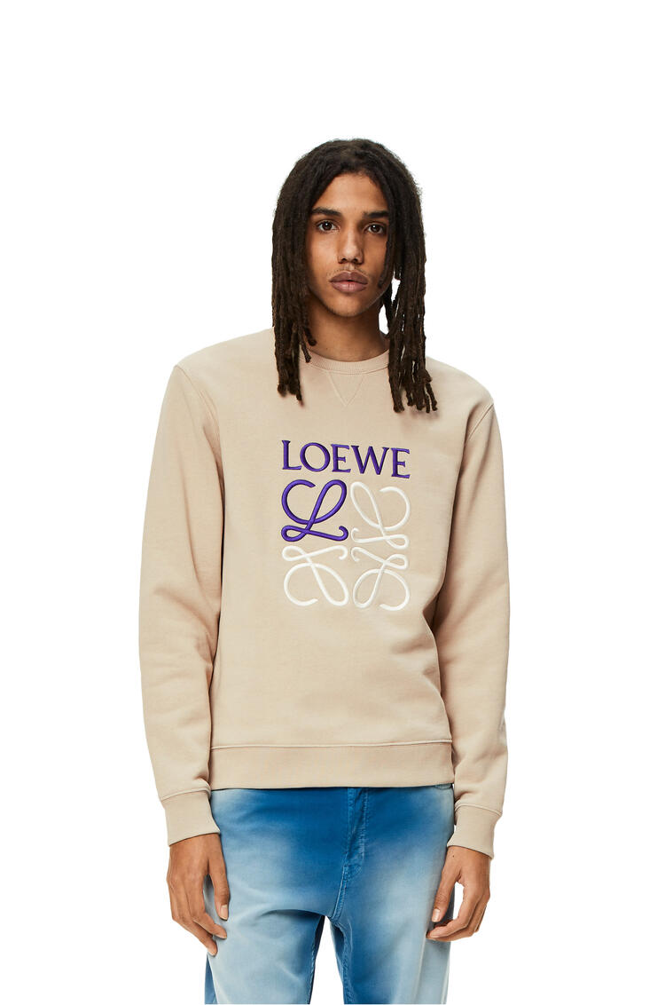 LOEWE Anagram sweatshirt in cotton Stone Grey pdp_rd