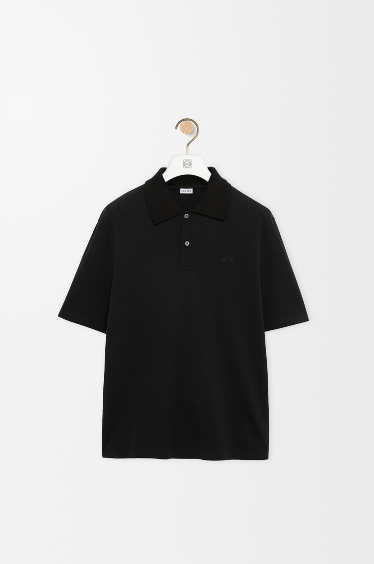 LOEWE Polo en coton Noir