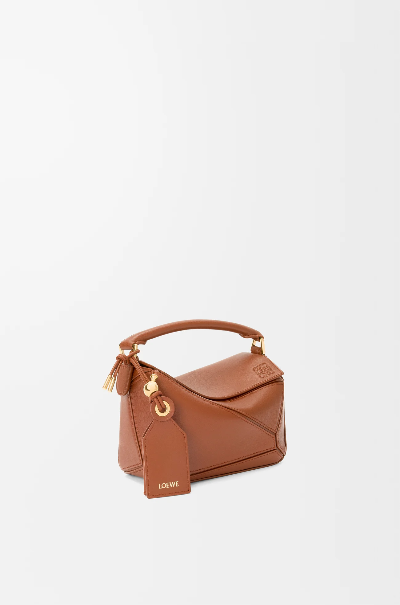 LOEWE Mini Featherlight Puzzle bag in nappa lambskin Pecan