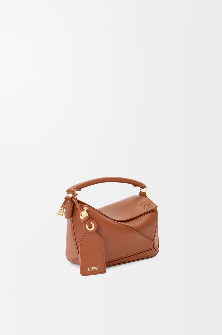 LOEWE Mini Featherlight Puzzle bag in nappa lambskin Pecan
