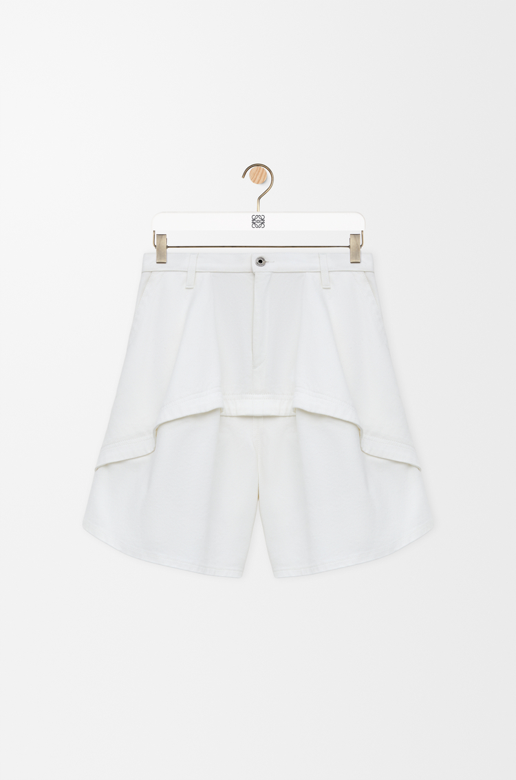 LOEWE Pantalón corto en denim Blanco