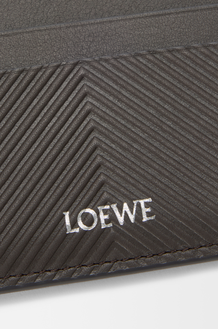 LOEWE 플레인 카드홀더 - 텍스처드 클래식 카프스킨 다크 그레이