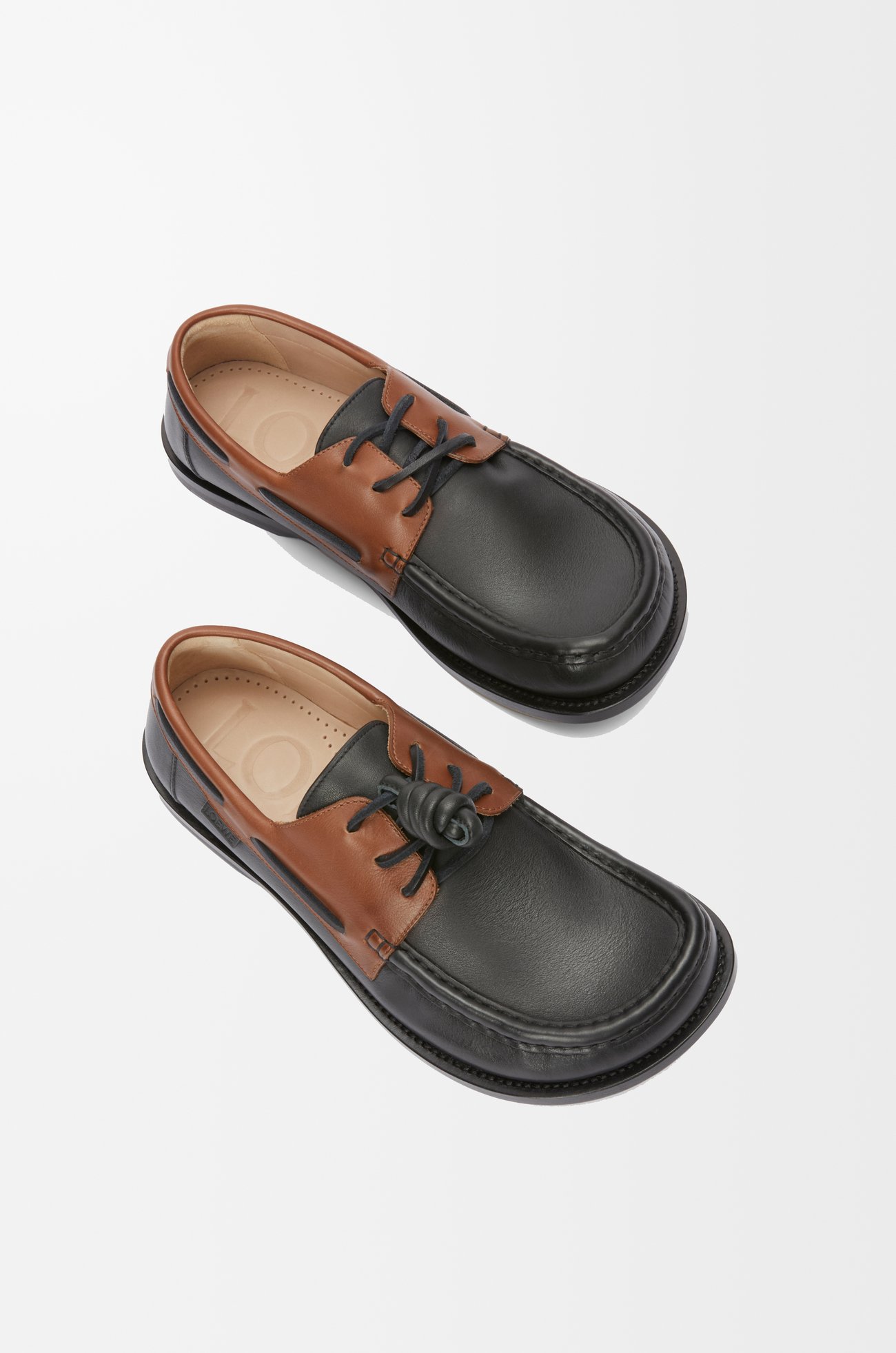 LOEWE Náutico Campo en piel de ternera Caramelo Oscuro/Negro