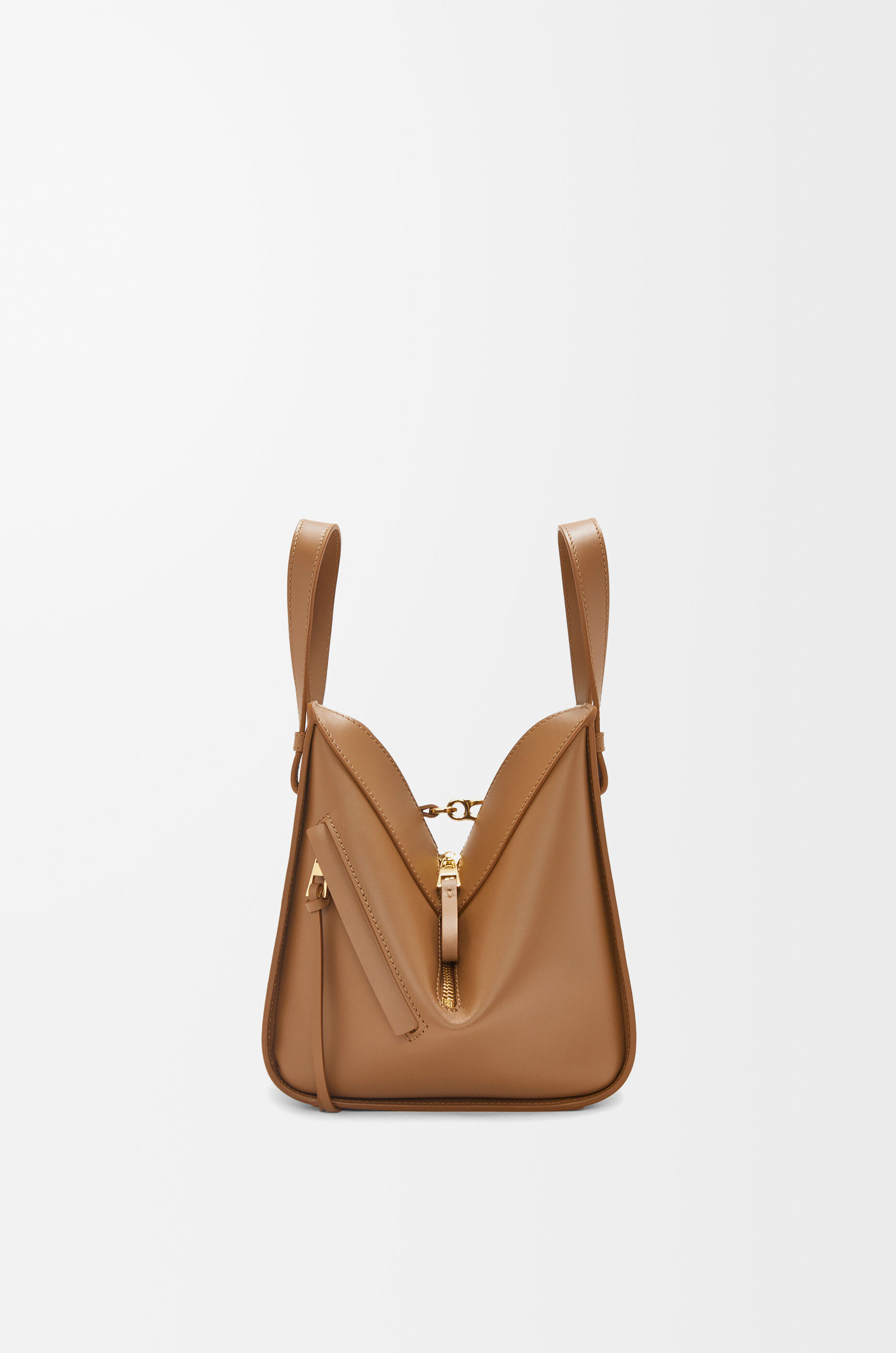 ハンモックバッグ コンパクト（サテンカーフ） ブラウン - LOEWE