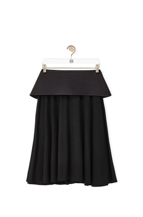LOEWE Peplum skirt in viscose Black plp_rd