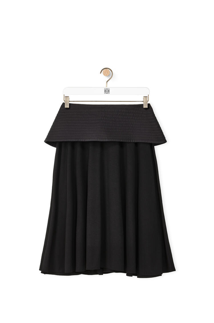 LOEWE 黏膠纖維裙腰半身裙 黑色 pdp_rd