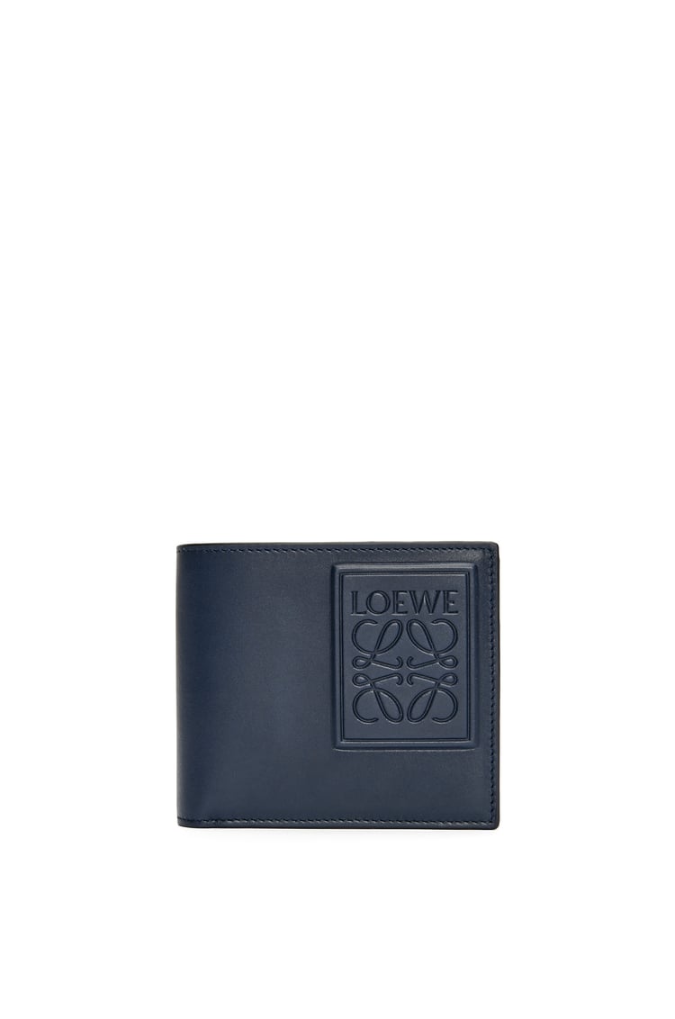 LOEWE Bifold wallet in satin calfskin 深海軍藍