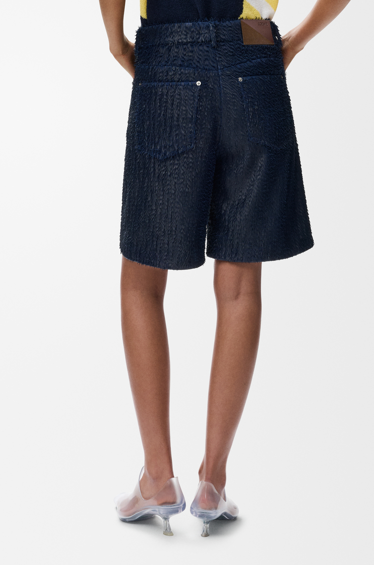 LOEWE 쇼츠 - 나파 램스킨 다크 블루