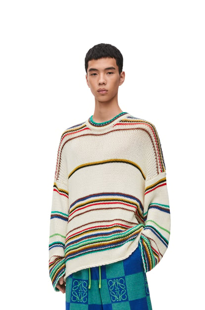 LOEWE Sweater in cotton blend 淺米色/多色 plp_rd