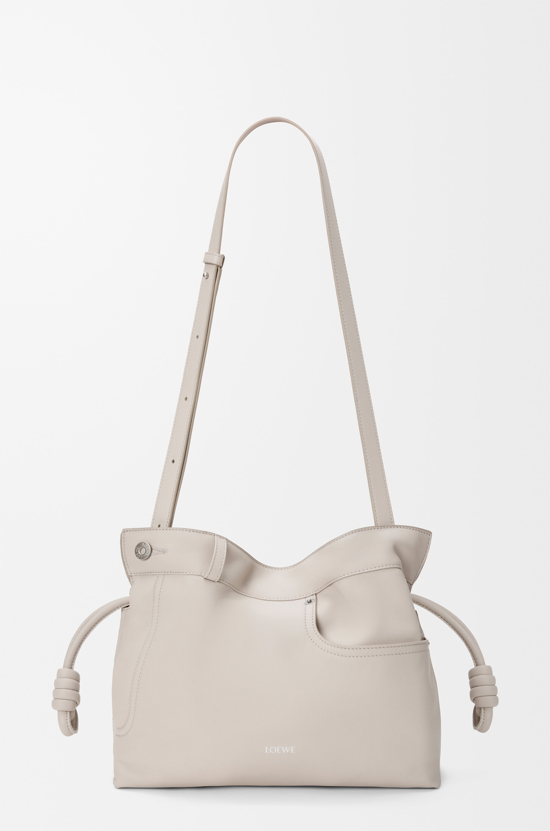 パンタ フラメンコクラッチ ミディアム（シャイニーカーフ） グレー