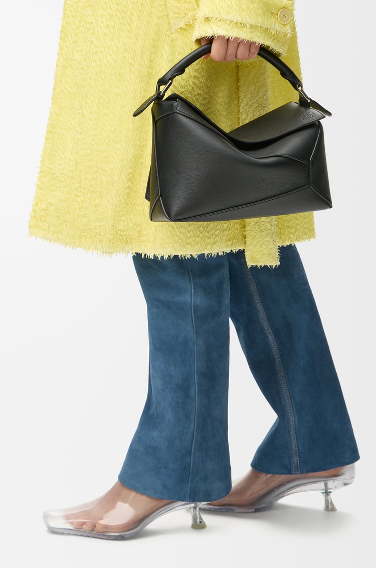 LOEWE 小号经典牛皮革 Puzzle Edge 手袋 黑色