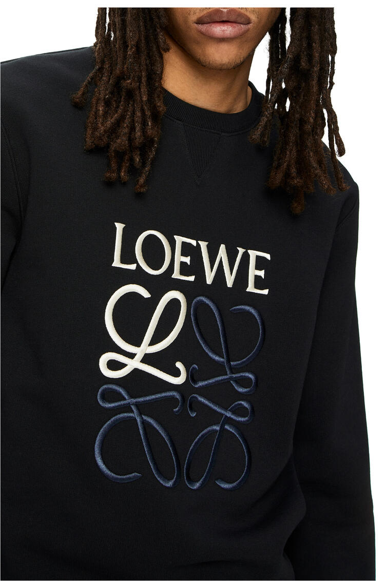 LOEWE Anagram sweatshirt in cotton Black pdp_rd