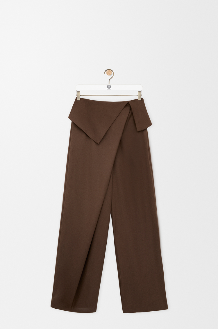 LOEWE ドレープ トラウザーズ（ウール） ブラウン