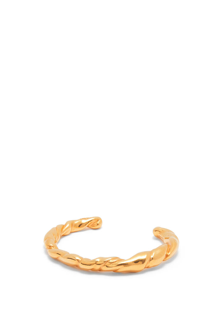 LOEWE Thin nappa twist cuff in sterling silver Gold pdp_rd