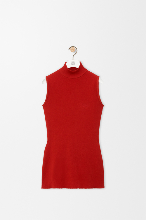 LOEWE Sleeveless top in viscose blend Red