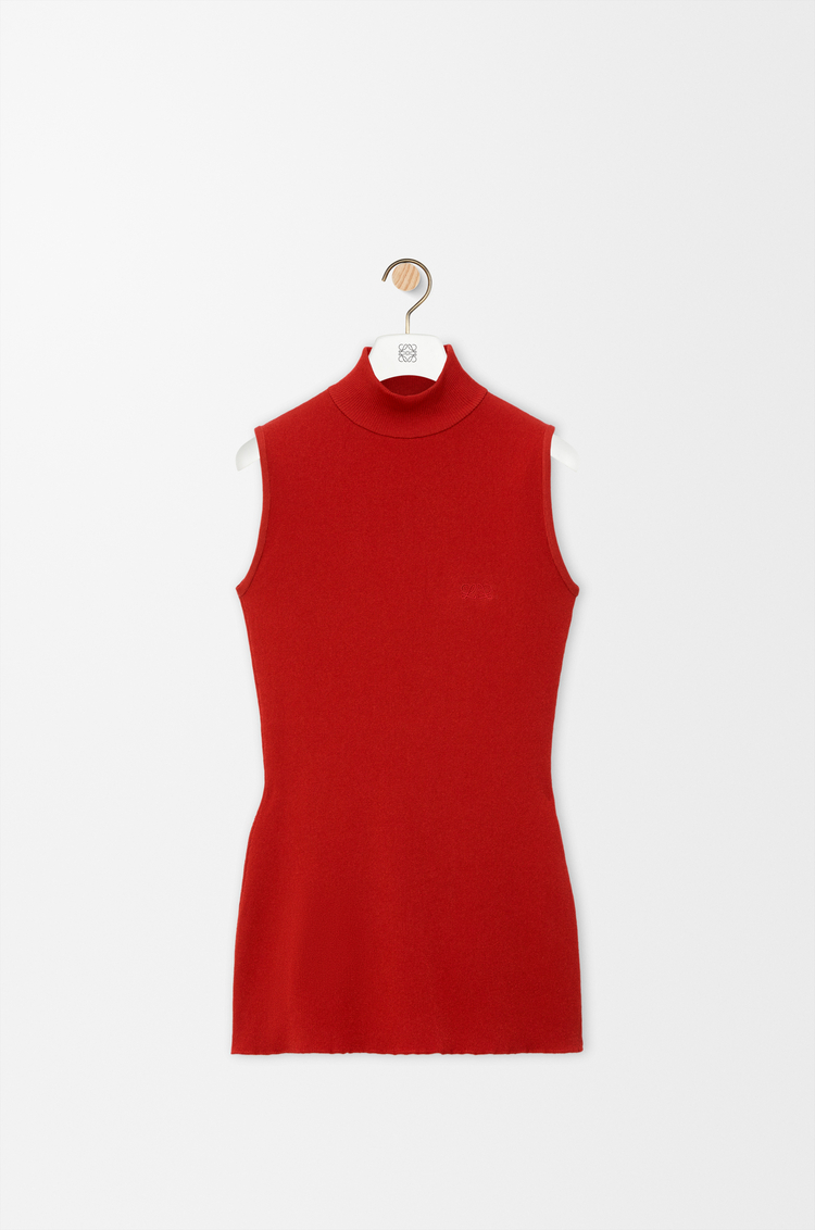 LOEWE Sleeveless top in viscose blend Red