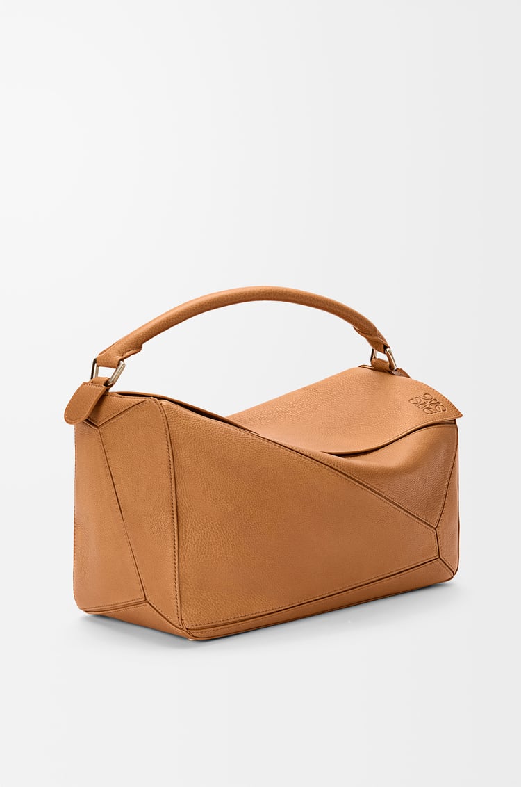 LOEWE Bolso Puzzle grande en piel de ternera Marrón Cañón Claro