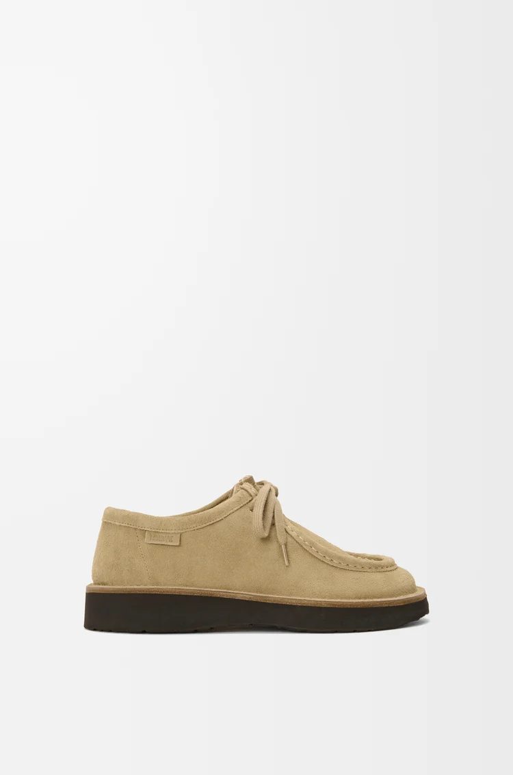 LOEWE ファロ レースアップ（スエードカーフ） サハラ