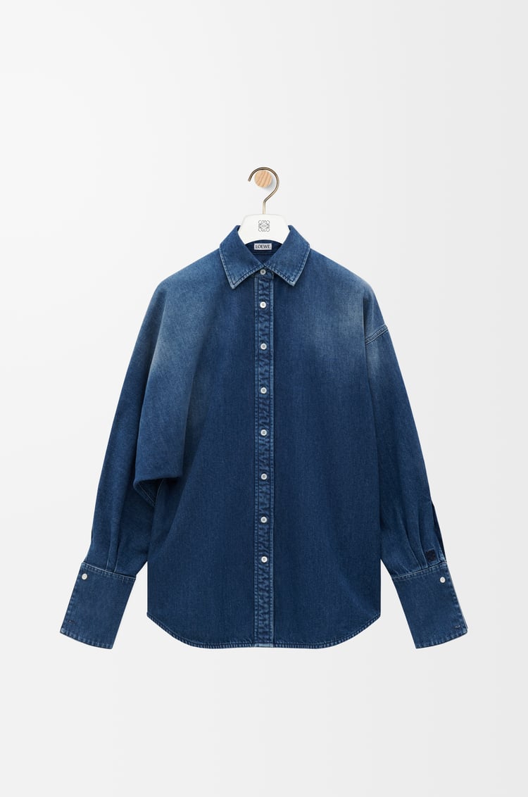 LOEWE Camisa drapeada en denim Denim