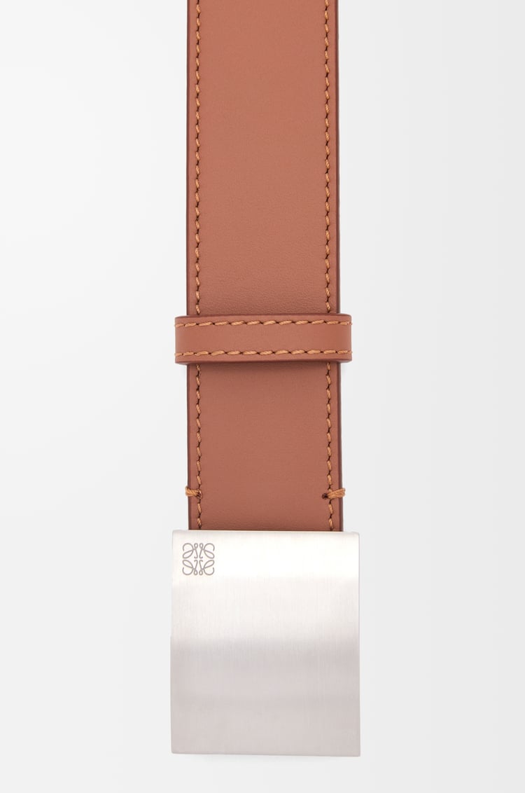 LOEWE Cinturón en piel de ternera lisa con placa LOEWE Bronceado/Paladio