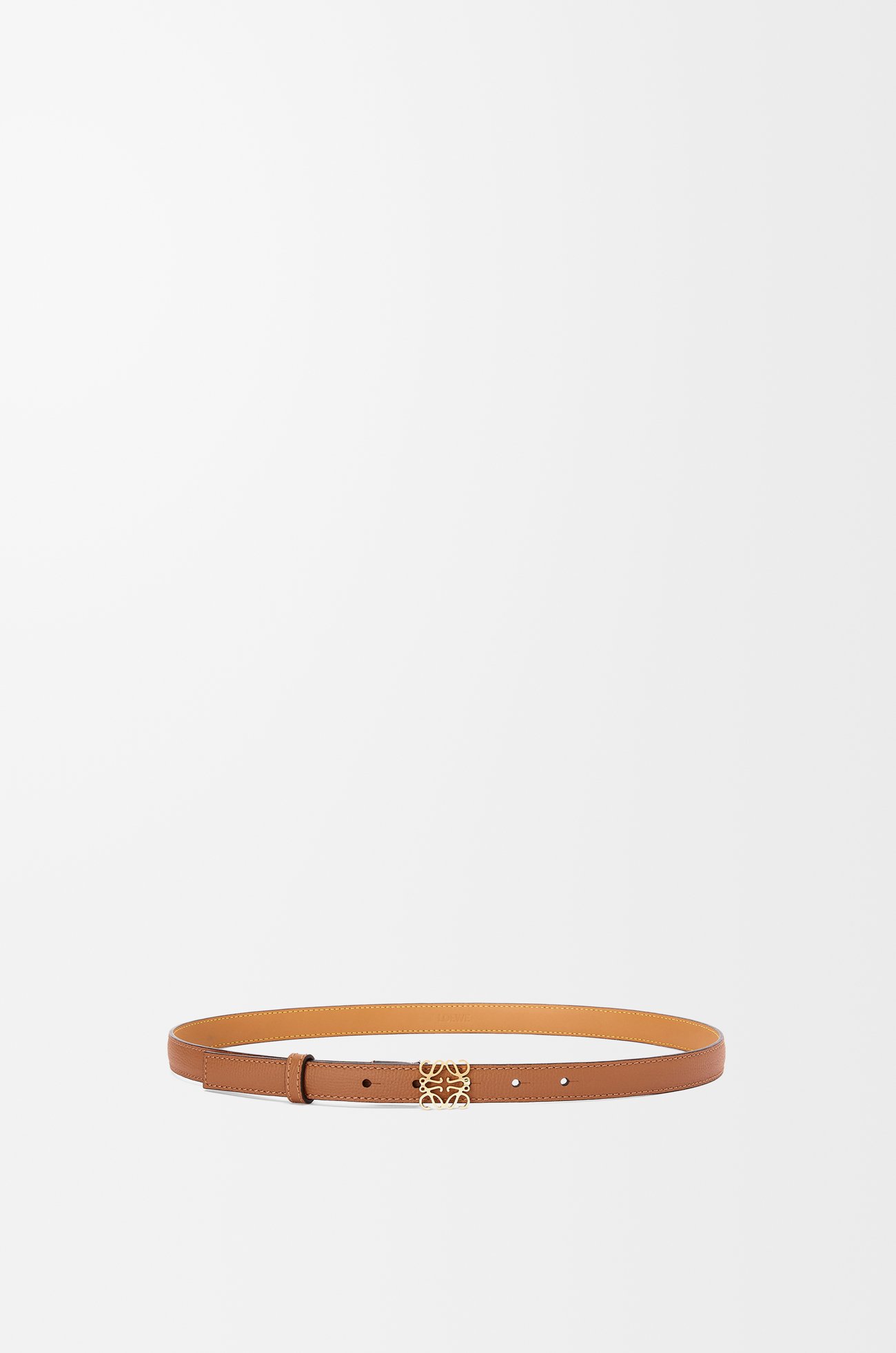 LOEWE Cinturón Anagram en piel de ternera Bronceado/Dorado