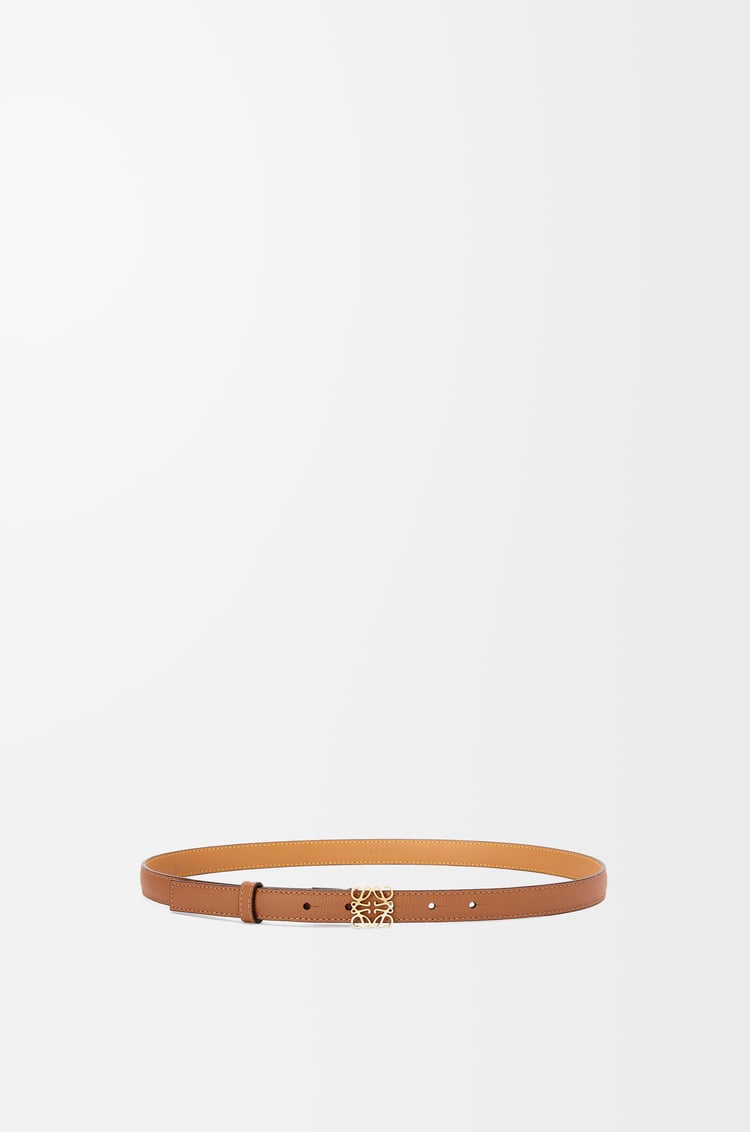LOEWE Anagram belt in pebble grain calfskin Tan/Gold