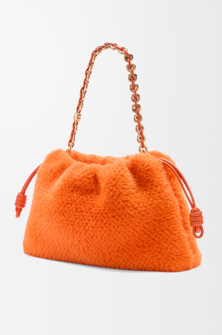 LOEWE 大号针织 Flamenco Purse 手袋 活力橙
