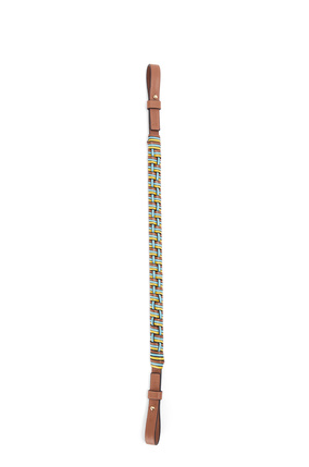 LOEWE Woven short strap in classic calfskin Tan/Multicolor plp_rd