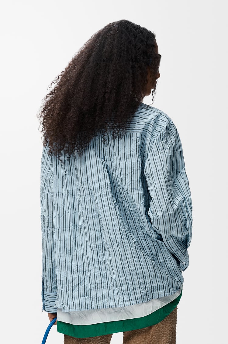 LOEWE Shirt in technical cotton Light Blue/Multicolor