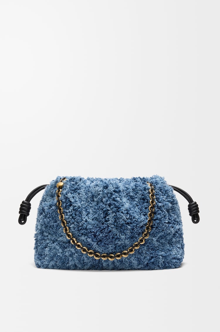 LOEWE Bolso Flamenco Purse mediano en denim Azul