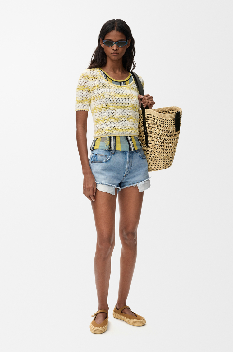 LOEWE Shorts in denim Washed Blue