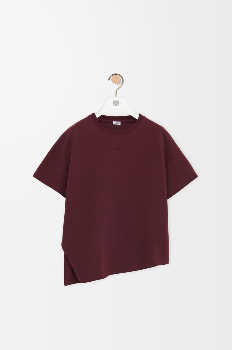 LOEWE アシンメトリー Tシャツ（コットンブレンド） バーガンディ