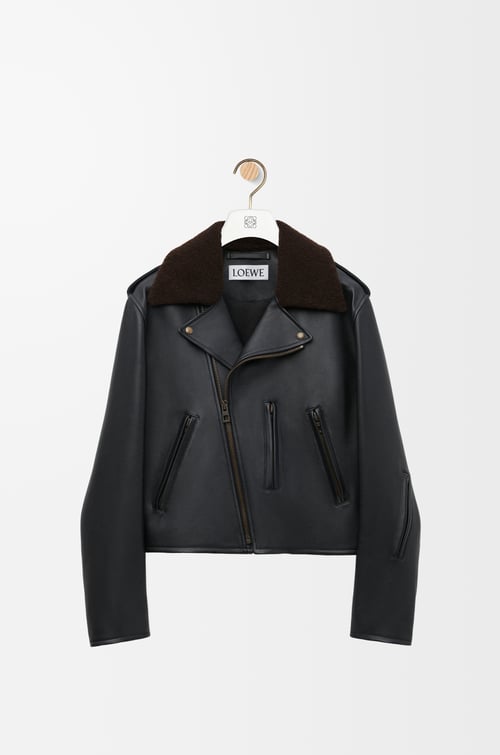 LOEWE Biker jacket in nappa lambskin Black