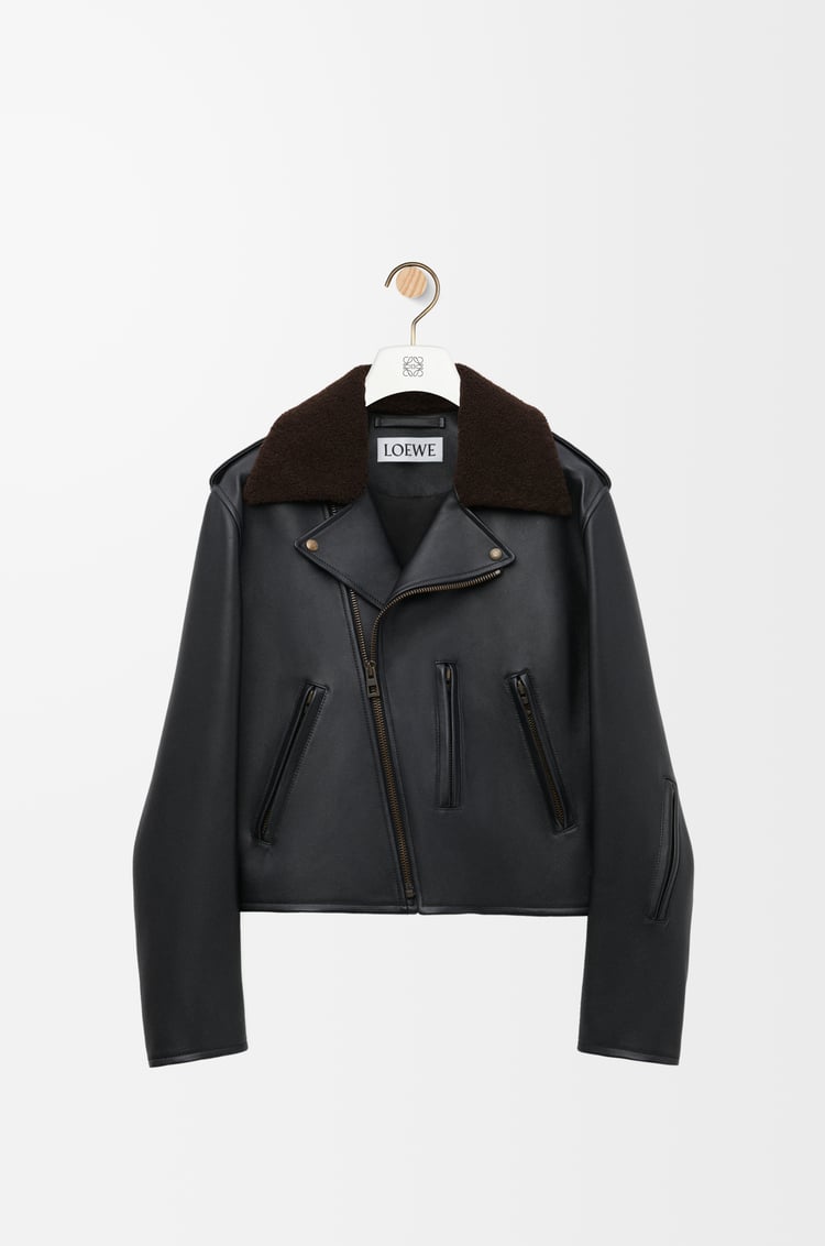 LOEWE Chaqueta biker en piel napa de cordero Negro
