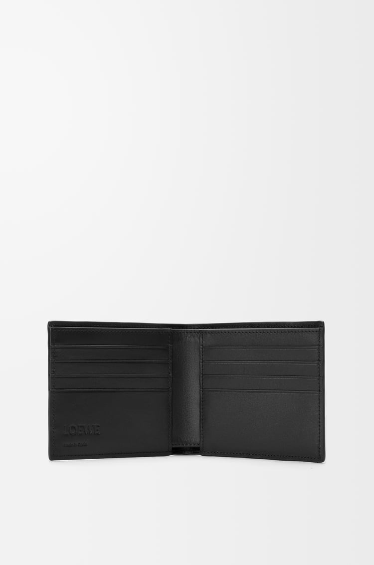 LOEWE 柔軟粒面小牛皮 Puzzle 雙摺錢包 黑色