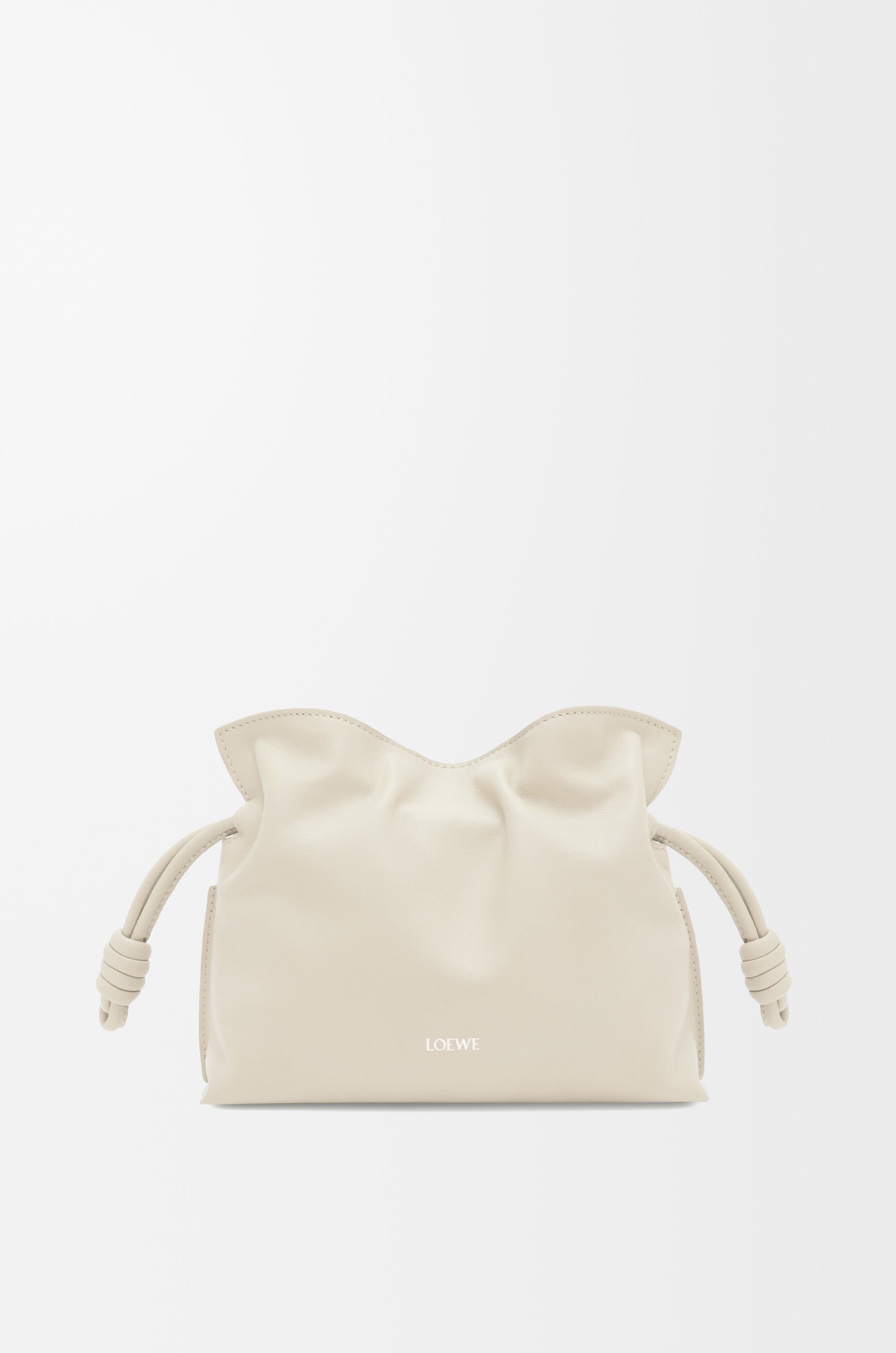 Mini Flamenco clutch in nappa calfskin White - LOEWE
