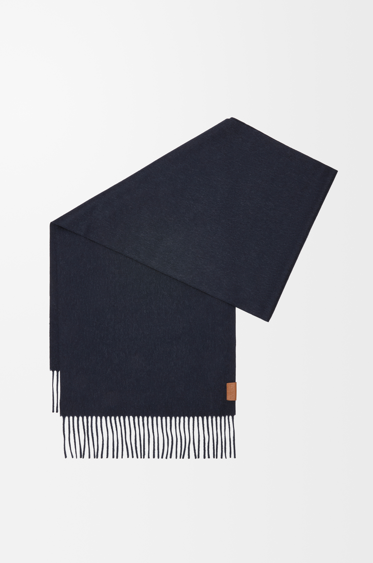 LOEWE スカーフ（カシミヤ） ネイビーブルー