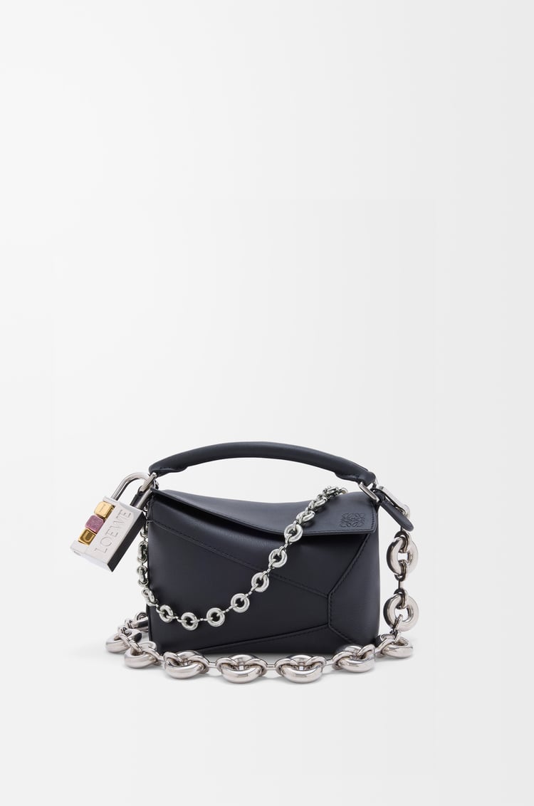 LOEWE Padlock charm in brass Palladium