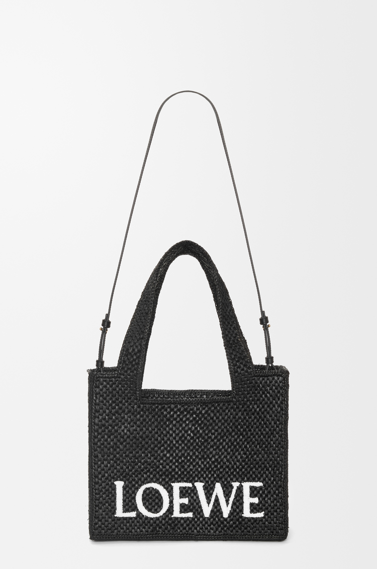 LOEWE 中号酒椰纤维 LOEWE Font Tote 手袋 黑色