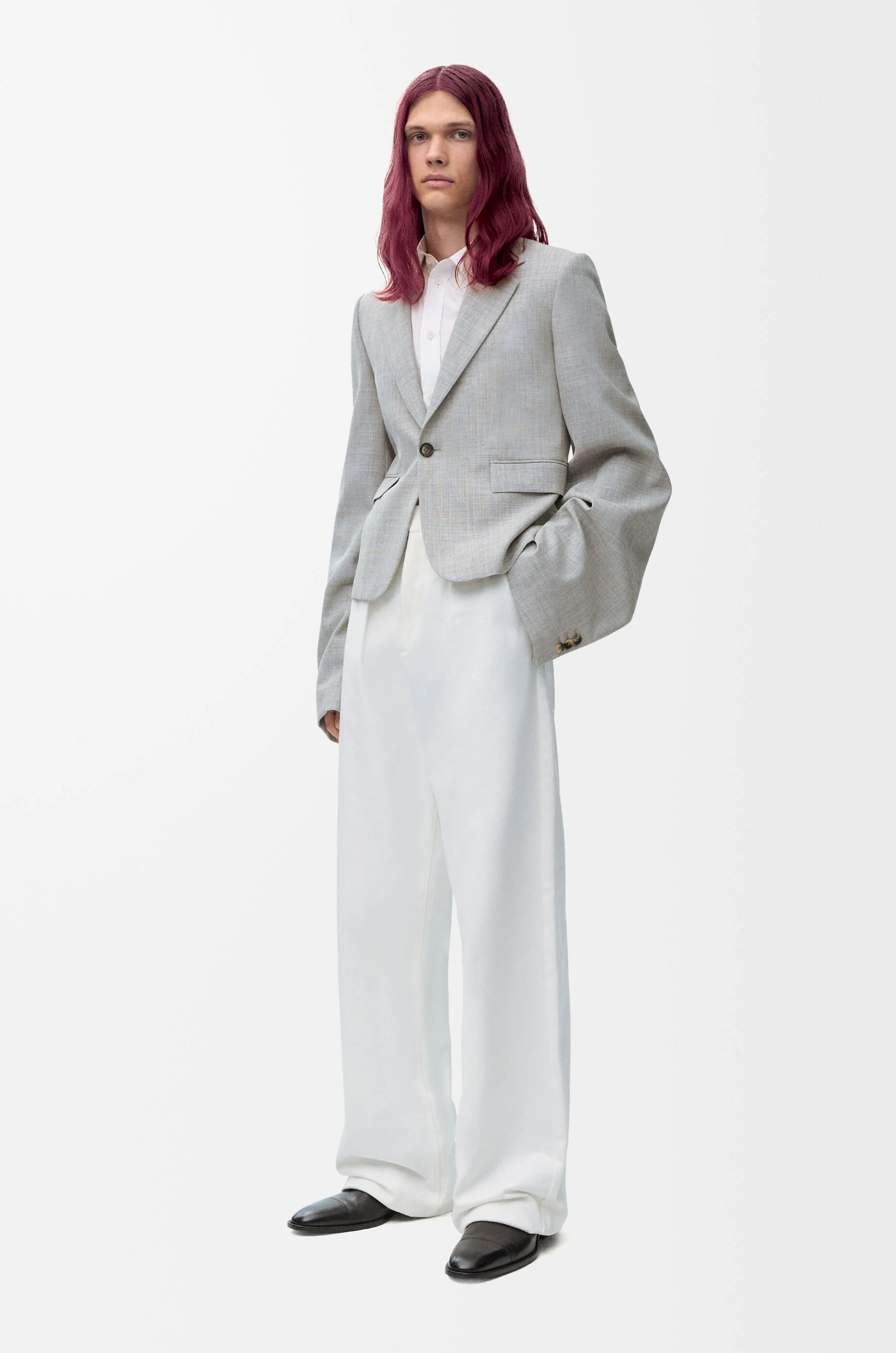 LOEWE プリーツ トラウザーズ プリーツ トラウザーズ（スエードラム） グリーン - LOEWE