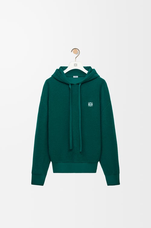 LOEWE Hoodie in wool Dark Green