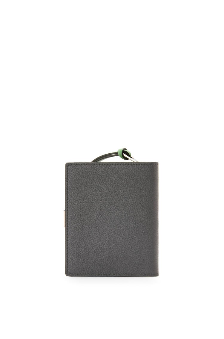 LOEWE Compact zip wallet in soft grained calfskin Anthracite/Ghost